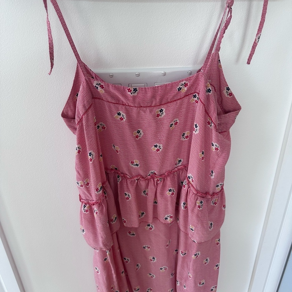 Urban Outfitters Cooperative 100% Silk Floral Ruffle Dress/top | Size Large - Picture 9 of 14